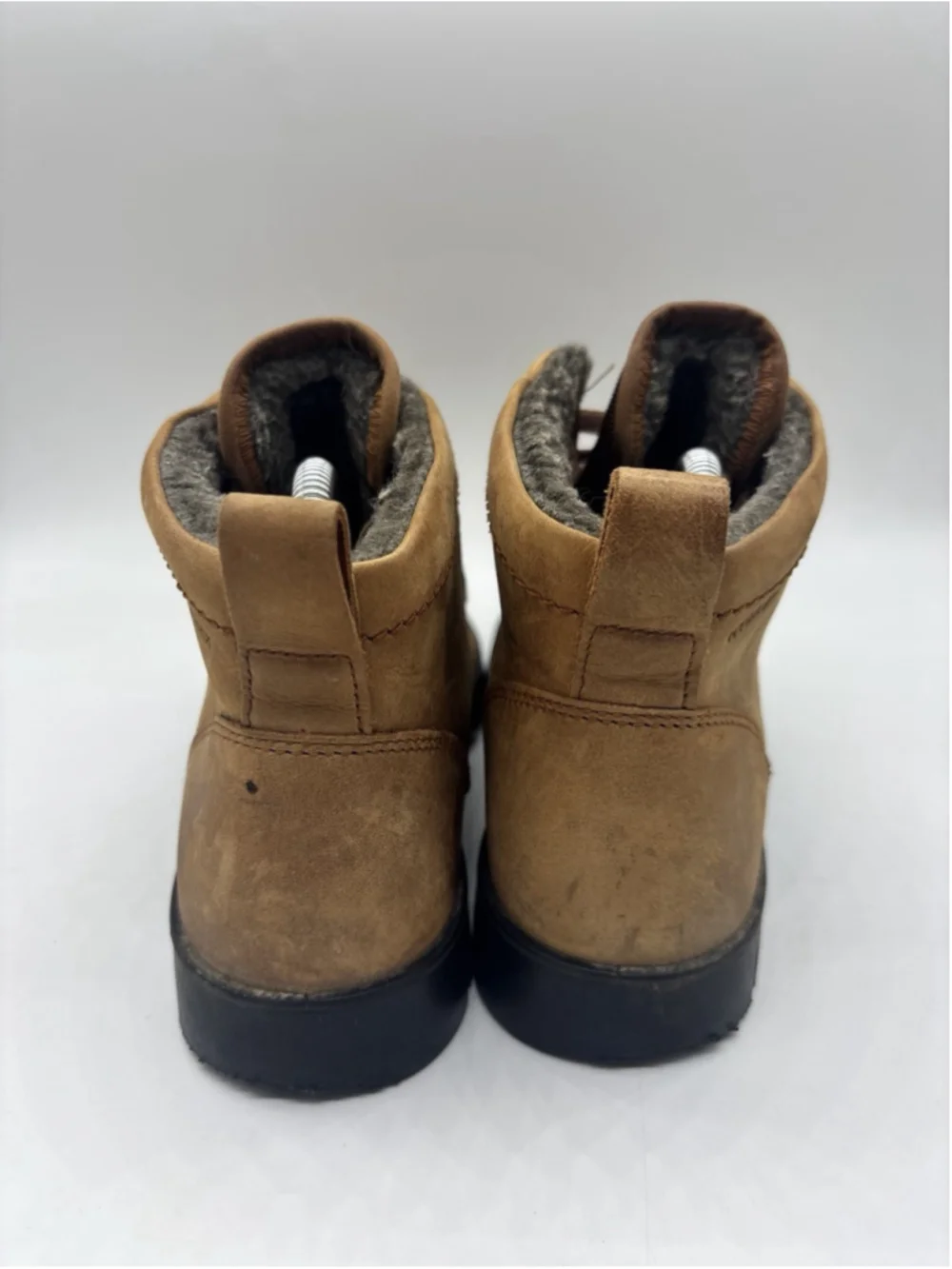 ECCO Hydromax Womens Ankle Boots Tan Nubuck Leather Lined US 8-8.5 EU 39